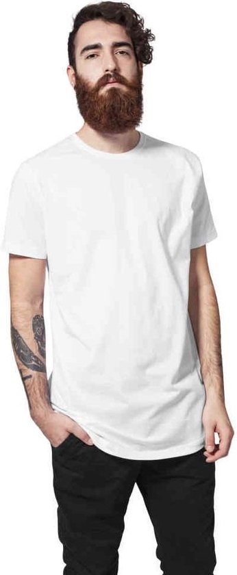 Urban Classics - Shaped Long Heren T-shirt - 5XL - Wit