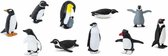 Safari Speelset Penguins Toob Junior Zwart/wit 10-delig