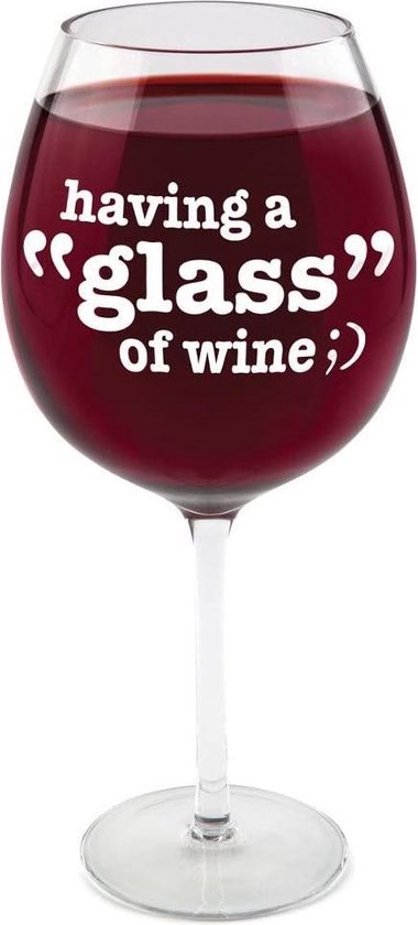 nul cel web Mega wijnglas XL 750 ml inhoud 14 x 29 cm cadeau voor wijnliefhebber -  Wijnen - Extra... | bol.com