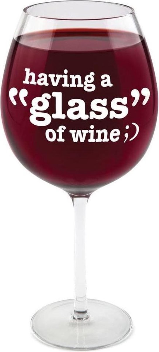 Mega wijnglas XL ml inhoud 14 cm cadeau voor wijnliefhebber - Wijnen Extra... | bol.com
