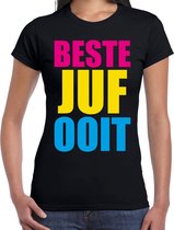 Beste juf ooit cadeau t-shirt zwart dames XS