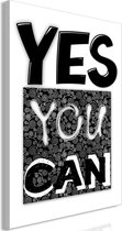 Schilderijen Op Canvas - Schilderij - Yes You Can (1 Part) Vertical 40x60 - Artgeist Schilderij
