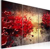 Schilderijen Op Canvas - Schilderij - Rode verf splash 120x80 - Artgeist Schilderij