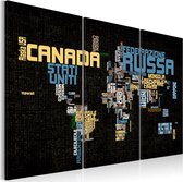 Schilderijen Op Canvas - Schilderij - The World is not enough - Triptych 90x60 - Artgeist Schilderij
