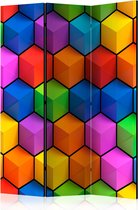 Kamerscherm - Scheidingswand - Vouwscherm - Rainbow Geometry [Room Dividers] 135x172 - Artgeist Vouwscherm