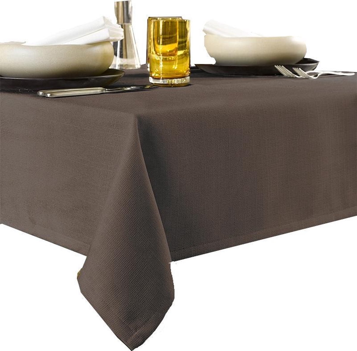 De Witte Lietaer Tafellaken Gibson 50 X 145 Cm Polyester Bruin