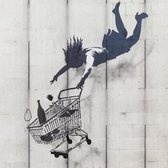 BANKSY The Falling Shopper Canvas Print