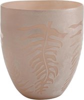 PTMD Buse pink glass stormlight bombay leaf pattern l