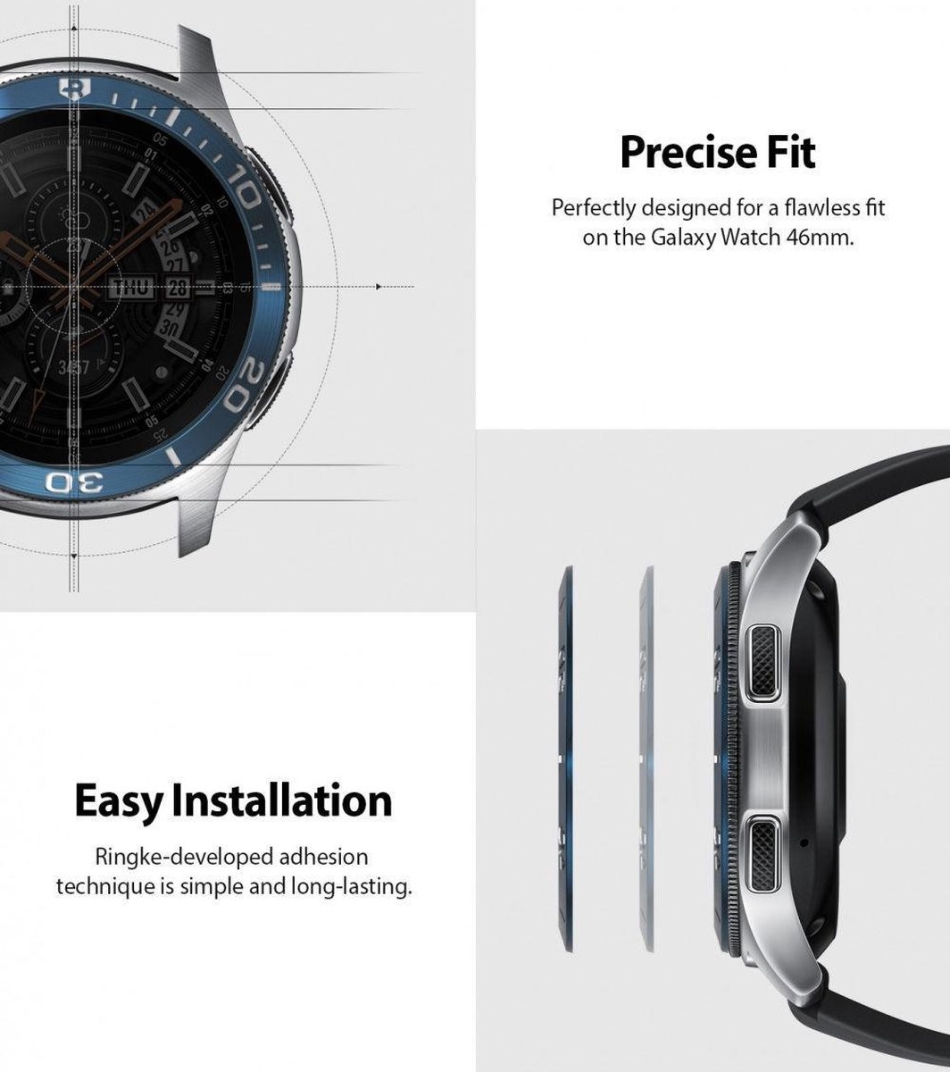 Ringke Bezel Styling Galaxy Watch 46MM Randbeschermer RVS Zilver | bol.com
