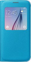 Samsung Galaxy S6 S View Flip Case Stof Blauw