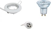 LED Spot Set - OSRAM Parathom PAR16 940 36D - GU10 Fitting - Dimbaar - Inbouw Rond - Glans Wit - 3.7W - Natuurlijk Wit 4000K - Kantelbaar Ø82mm - BSE