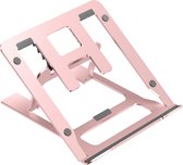 Opvouwbare laptop / macbook standaard - 11.6 tot 17.3 inch - Verstelbare hoogte - Aluminium - Rosé-Goud