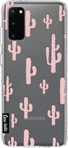 Casetastic Samsung Galaxy S20 4G/5G Hoesje - Softcover Hoesje met Design - American Cactus Pink Print