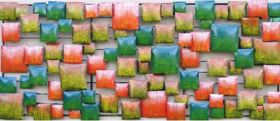 Wanddecoratie - Muurdeco "squares" - 60 cm hoog