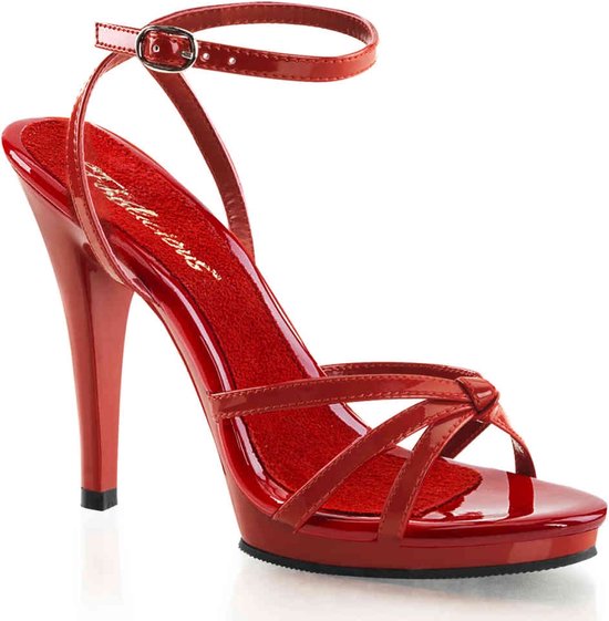 EU 42,5 = US 12 | FLAIR-436 | 4 1/2 Heel, 1/2 PF Strappy Ankle Wrap PF Sandal