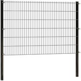 Dubbelstaafmat hekwerk 123 cm hoog | Dubbelstaafmatten | Zwart | 20 meter lang