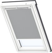 Store à enrouleur occultant d'origine VELUX (DKL) pour fenêtres de toit VELUX, cadre blanc, M04, 304, 1, gris