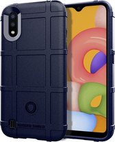 Voor Galaxy A01 Volledige dekking schokbestendige TPU Case (blauw)