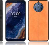 Voor Nokia 9 PureView schokbestendig naaien koe patroon Skin PC + PU + TPU Case (oranje)