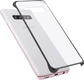 Ultradunne transparante beplating PC Protestive Back Case voor Galaxy S10 + (zwart)
