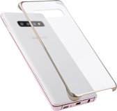 Ultradunne transparante beplating PC Protestive Back Case voor Galaxy S10 (goud)