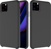 Effen kleur vloeibare siliconen schokbestendige hoes voor iPhone 11 Pro Max (zwart)