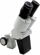Stereo - Microsope workdistance (230 mm) 45° binoculair, dioptrie adjustement. objective 1x10x total magnification. 1W LED Lamp - microscoop Compleet - Incl lamp en 1x 10x lens