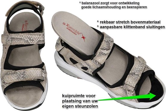 Xsensible Stretchwalker Sandalen Dames (Blauw) om te zoenen