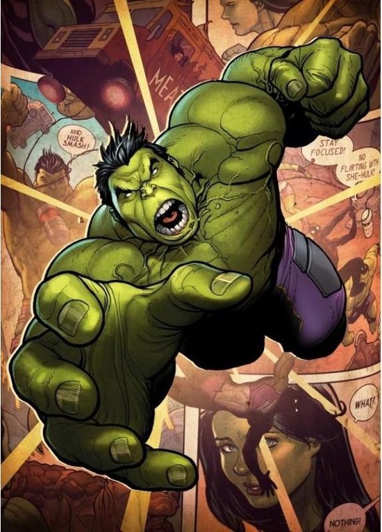 MARVEL ALL NEW - Affiche magnétique en métal 45x32 - Hulk