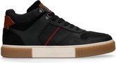 Sacha - Heren - Zwarte leren hoge sneakers - Maat 41