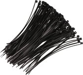 Kabelbinders zwart 200 x 2,5 mm 100 stuks - Fiets/tuin/hobby gereedschap