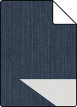 Proefstaal ESTAhome behang sterren op denim jeans stof donkerblauw - 138978 - 26,5 x 21 cm