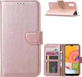 Samsung Galaxy A01 - Bookcase Rose Goud - portemonee hoesje
