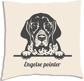 Engelse Pointer kussen - Wit