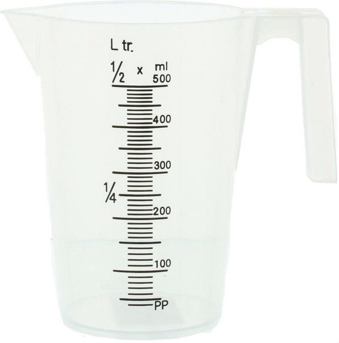 Othmro Gobelet doseur en plastique polypropylène transparent avec poignée 250 ml Bécher gradué 50 ml par échelle 