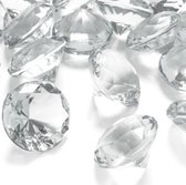 5x Hobby/decoratie transparante diamantjes/steentjes 30 mm/3 cm - Kunststof edelstenen transparant - Hobbymateriaal - DIY knutselen - Feestversiering/feestdecoratie plastic tafeldecoratie ste