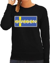 Zweden / Sweden landen sweater zwart dames -  Zweden landen sweater / kleding - EK / WK / Olympische spelen outfit XS