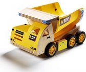 Stanley DIY Kiepwagen - Bouw Speelgoed - 24 x 10,4 x 17,4 CM - Complete Set met Schroeven, Stickers en Wielen - Hout - Geel