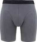 Grijze lange herenshorts van Ten Cate, voorkant, met elastische tailleband.