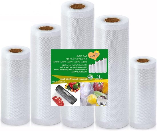 VacFreKep 200 Zakken 20x30cm Getextureerde Vacuüm Sealer Zakken voor Voedsel, BPA Gratis en Heavy Duty Reliëf Vacuüm Seal Voedsel Sealer Zakken, Geweldig voor Sous Vide Vaccume Sealer PreCut Bag