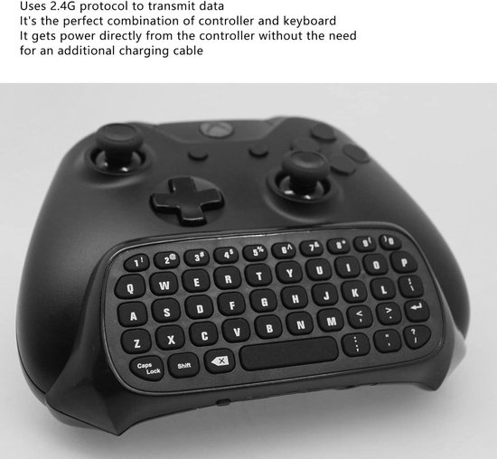 Controller-Tastatur für Series, TYX-586 Wireless Gaming Chatpad Keypad mit Sound und Headset-Anschluss für Series S One One S(Schwarz