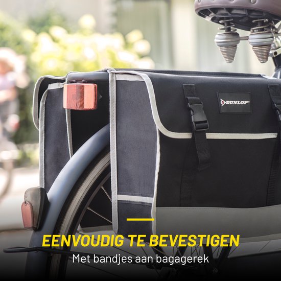 Dunlop - Dubbele Fietstas - Zwart - 26 l