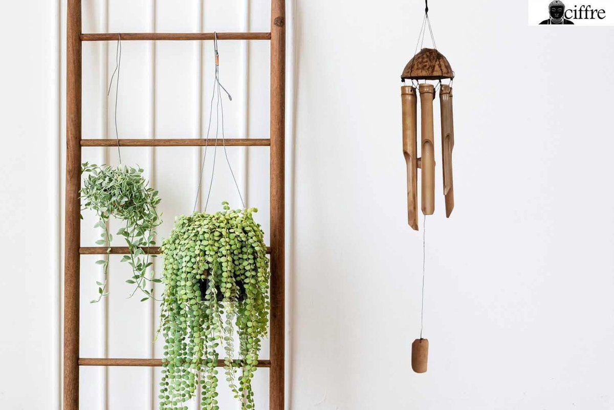 Jardin Zen Environ 90cm Grand Carillon Sonore Feng Shui Jardin Résistant Aux Intempéries Bambou Noix De Pas Japonais Exterieur Jardin