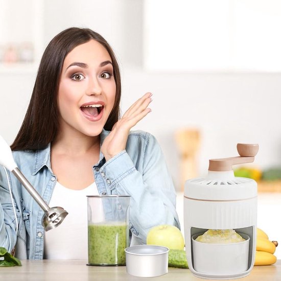 Handmatige roterende slush-ijsmachine - Slushie maker met ijsblokjesvorm - Handmatige ijscrusher met zwengel - BPA-vrij - Keukenapparaat Slush puppy machine van Blokker — afbeelding 3