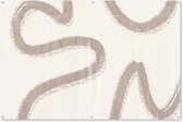 Décoration murale Art moderne - Beige - Abstrait - 180x120 cm - Poster de jardin