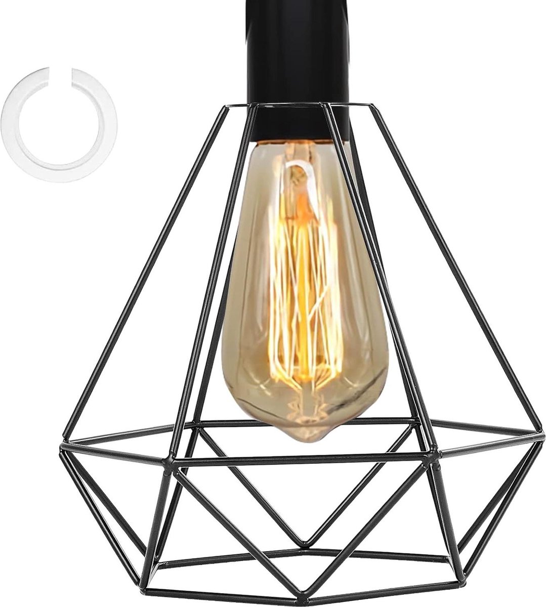 Plafondlamp Vogelkooi Metalen Mand Hanger Verlichting - Vintage Lampenkap voor Eetkamer Slaapkamer Loft Hal