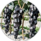 Personen wandcirkels - Figuren muurcirkel - Schilderij Natuur - Wanddecoratie modern - Wandschalen - Kantoor accessoires muurcirkel forex 60x60 cm