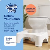 Qtiice Squatting Toilet Stool, Opvouwbare Toilet Stool Voor De Badkamer Bamboe Toilet Stool Voor Volwassenen Met 2 Pakken Antislipstrips