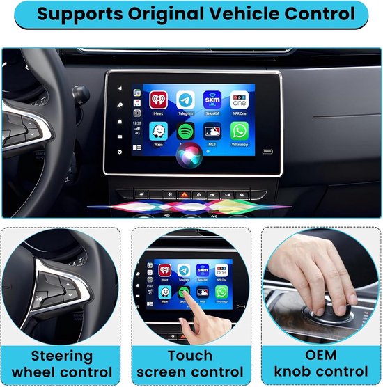 Carlinkit AI TBox Tbox UHD Android 13 Draadloze Car Play Adapter