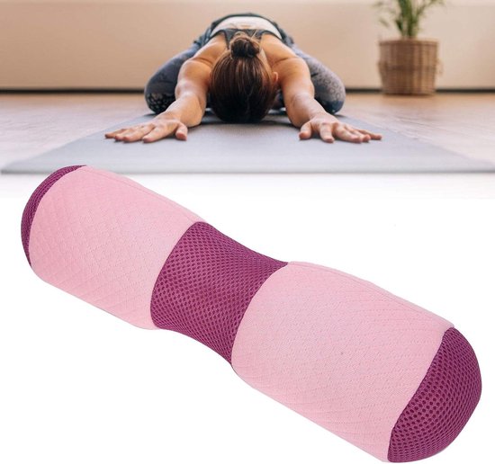 Oreiller en bloc de mousse à mémoire de forme pour la Méditation et les étirements du cou, du dos et de la tête - Grijs
